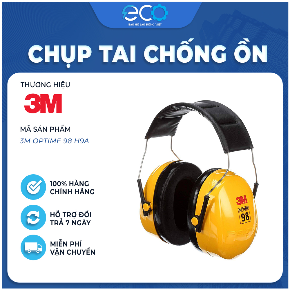 Chụp tai qua đầu chống ồn 3M Optime 98 H9A Chụp tai qua đầu chống ồn 3M Optime 98 H9A