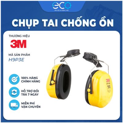 Chụp Tai Chống Ồn 3M H9P3E Gắn Với Nón Bảo Hộ