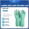 Găng cao su chống hoá chất Ansell 37-175 chất liệu nitrile chống hóa chất, tẩy rửa, chắc tay chống trơn trượt