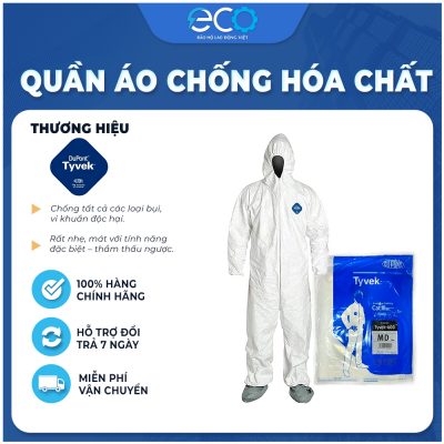 Quần áo chống hóa chất Dupont Tyvek 400