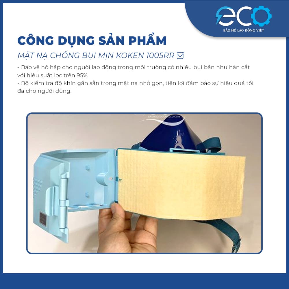 Mặt Nạ Chống Bụi Koken 1005RR Hiệu Suất Lọc 99,3% Mặt Nạ Chống Bụi Koken 1005RR Hiệu Suất Lọc 99,3%