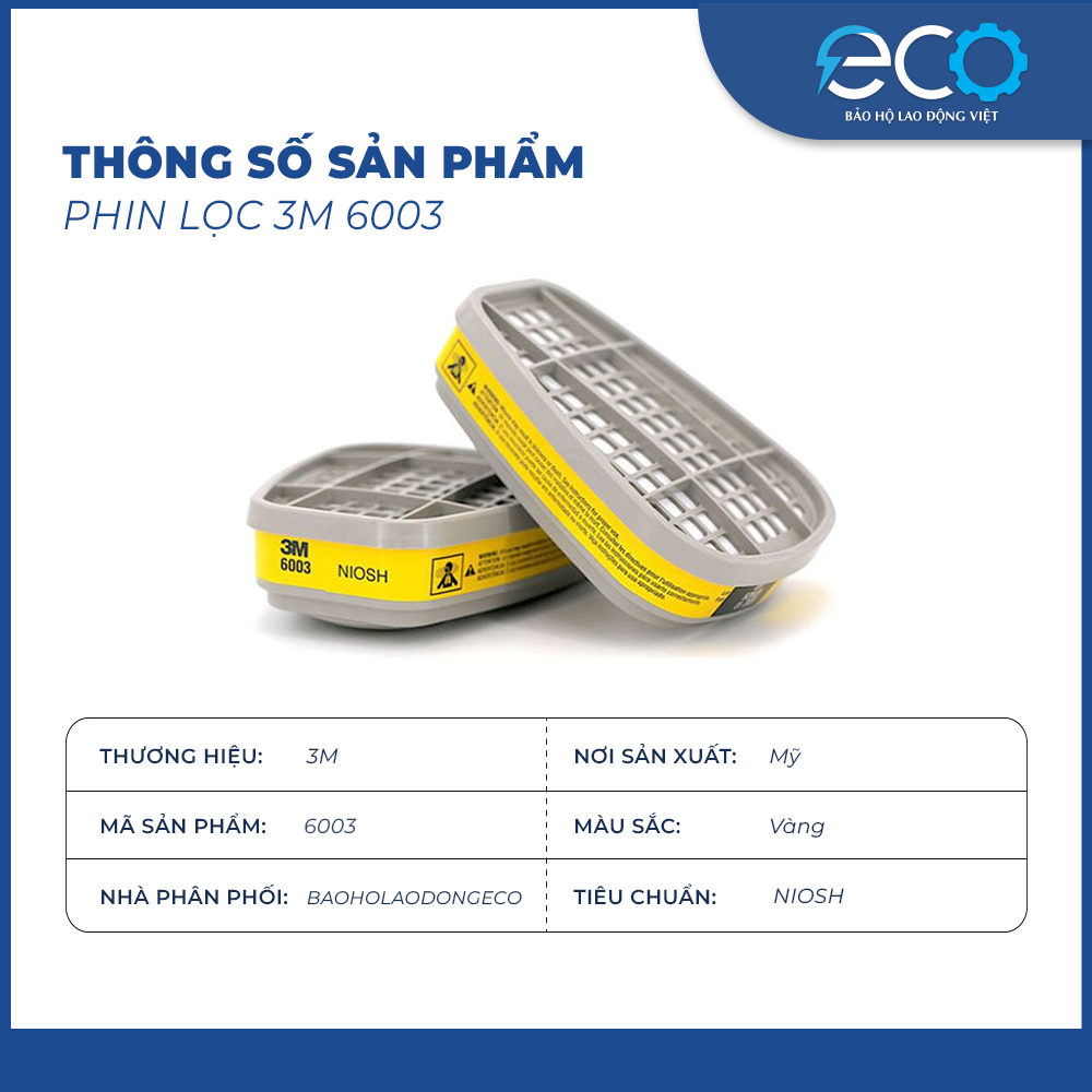 Phin lọc hơi hữu cơ 3M 6003 – lọc hơi hữu cơ/khí Axit Phin lọc hơi hữu cơ 3M 6003 – lọc hơi hữu cơ/khí Axit