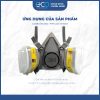 Bộ mặt nạ 3M lọc hơi hữu cơ 6100 kết hợp phin lọc 3M 6003