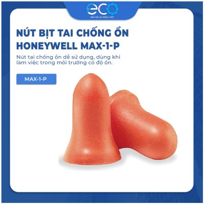 Nút bịt tai chống ồn Honeywell MAX-1-P. Dùng cho học tập, nghi ngơi, bảo hộ lao động