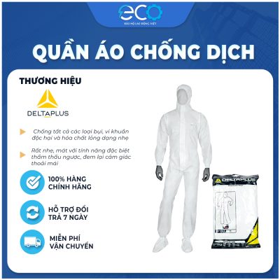 Quần áo chống hóa chất Deltaplus DT117 chính hãng