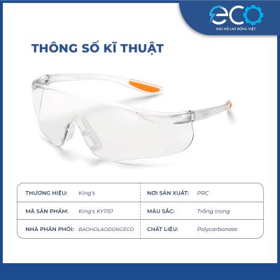 Kính bảo hộ chống bụi King's KY1151