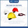 Mũ bảo hộ 3M H-702R màu vàng, giảm chấn dạng nút vặn 4 điểm nối (bao gồm quai nón)