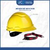 Mũ bảo hộ 3M H-702R màu vàng, giảm chấn dạng nút vặn 4 điểm nối (bao gồm quai nón)