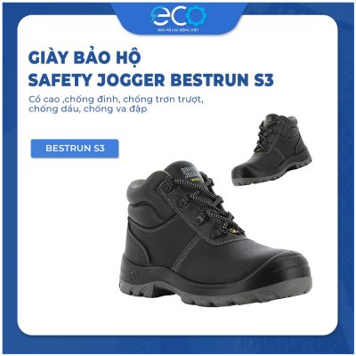 Giày bảo hộ Safety Jogger Bestrun S3 cổ cao - chống đinh, chống trơn trượt, chống dầu, chống va đập