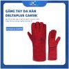 1 4Găng tay da hàn Deltaplus CA615K chính hãng Pháp, chịu nhiệt 250 độ, chống tia lửa, mảng văng kim loại
