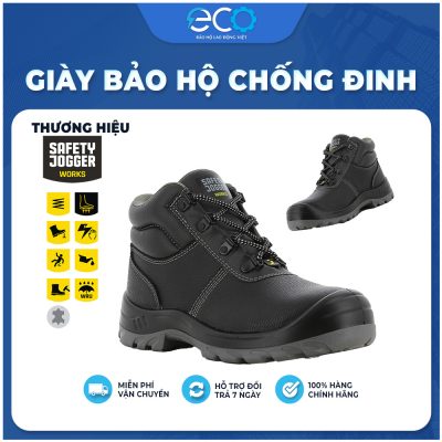 Giày bảo hộ Safety Jogger Bestrun S3 cổ cao - chống đinh, chống trơn trượt, chống dầu, chống va đập