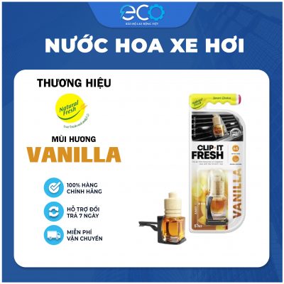 Dầu thơm ô tô gắn cửa thông gió Natural Fresh Clip It Fresh - Hương Valina 5ml