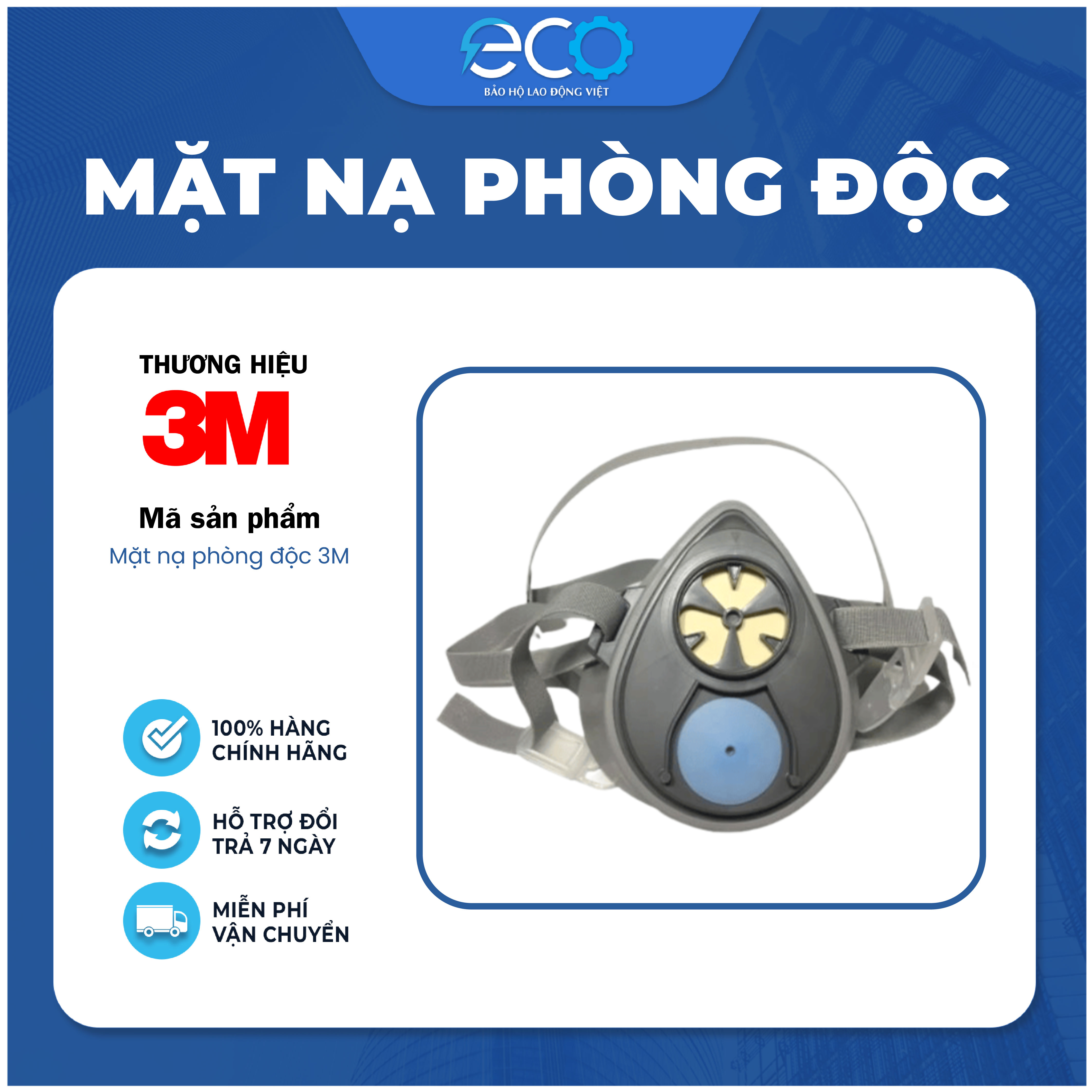 Mặt nạ phòng độc thuốc trừ sâu, phun sơn 3M 3200