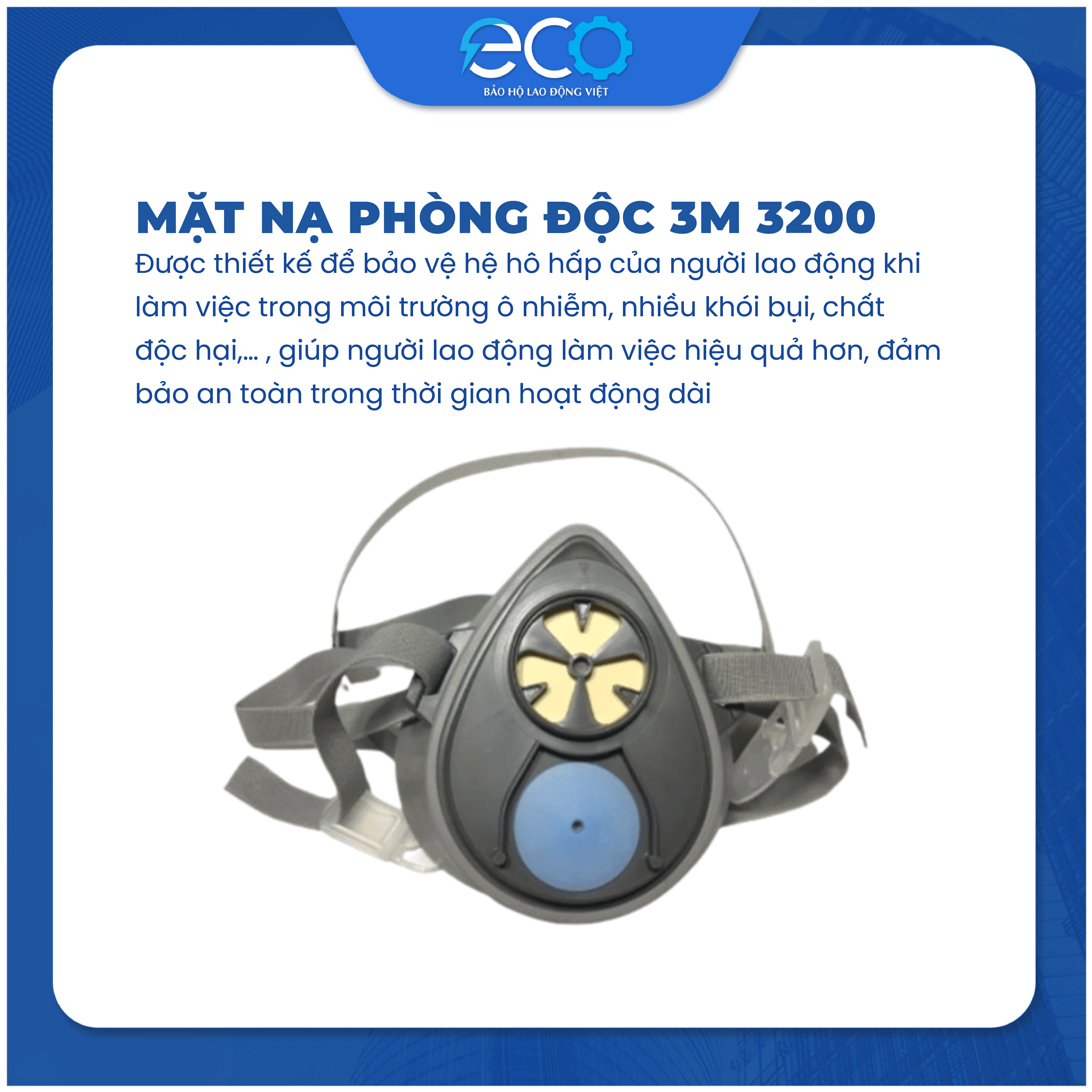 Mặt nạ phòng độc thuốc trừ sâu, phun sơn 3M 3200 Mặt nạ phòng độc thuốc trừ sâu, phun sơn 3M 3200