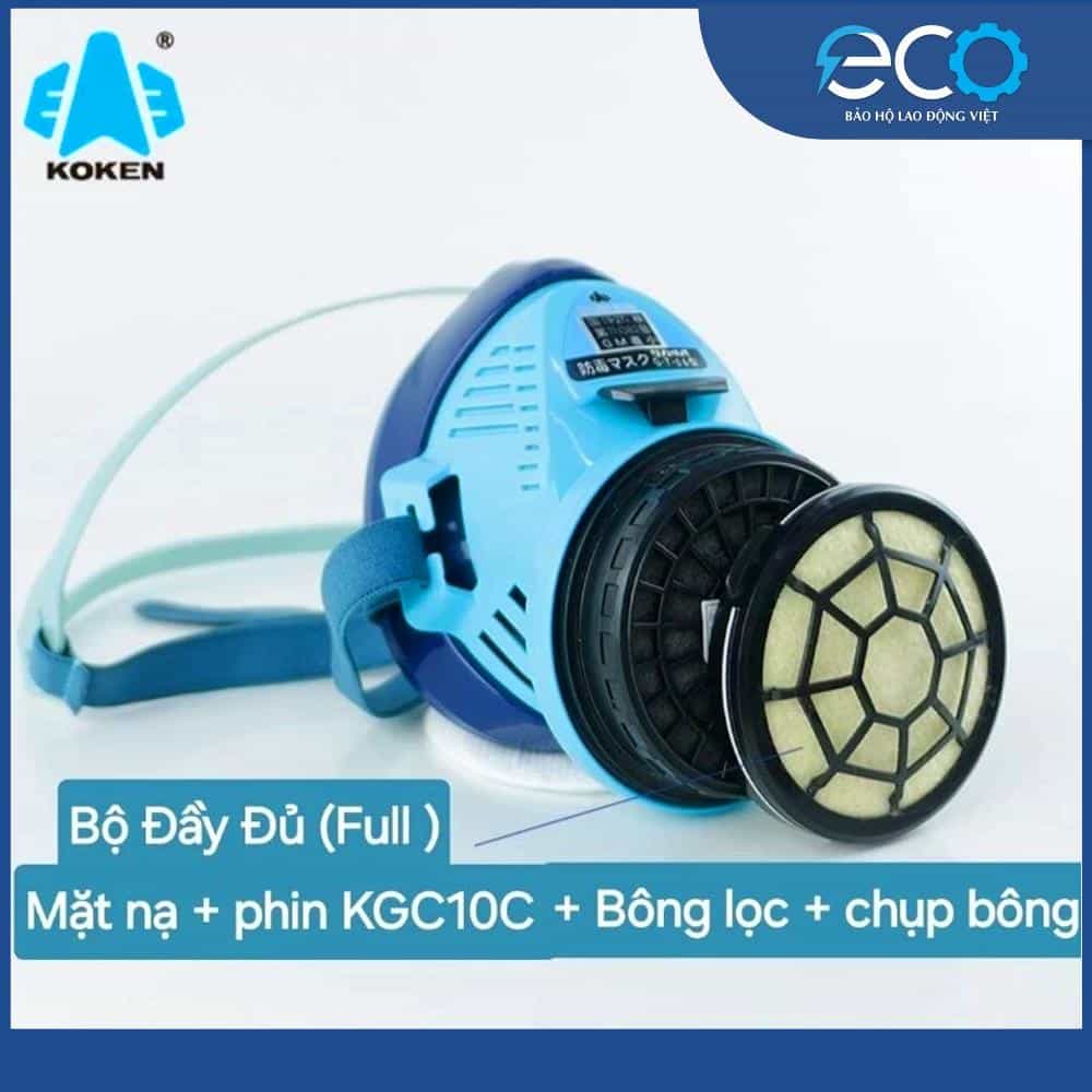 Combo 4 Món Mặt Nạ Koken G7 – Phun Sơn, Phun Thuốc, Chống Bụi, Hóa Chất Nhật Bản ( Phin Lọc KGC-10C )