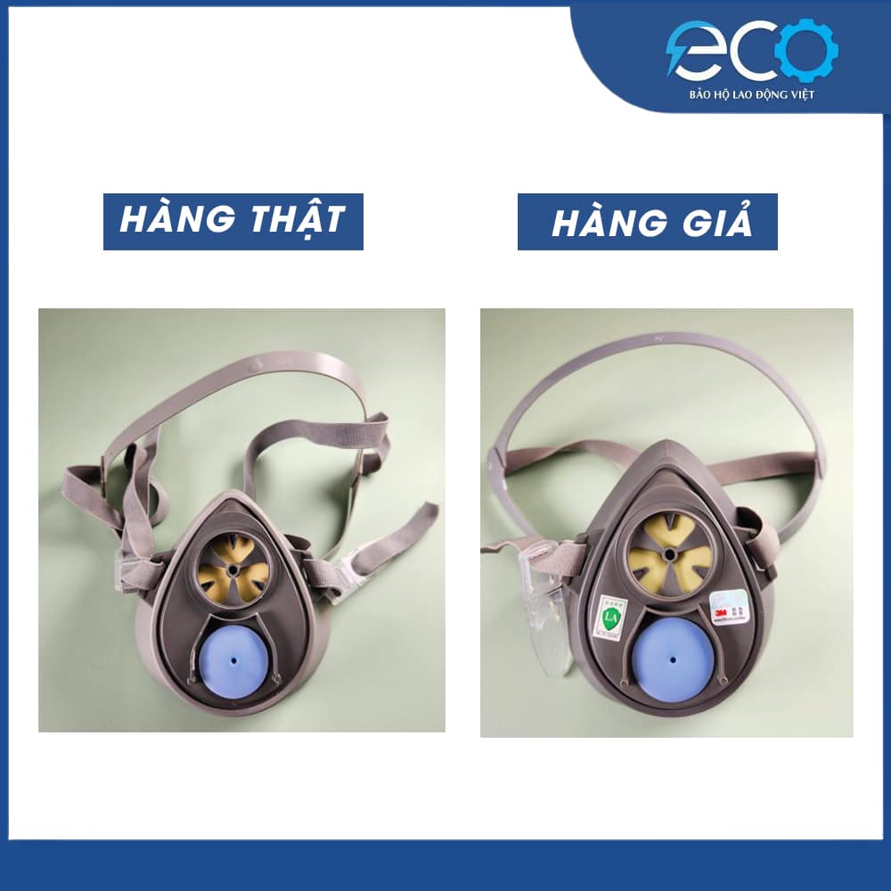 Phân biệt hàng thật giả mặt nạ nửa mặt 3M 3100/3200 cận cảnh