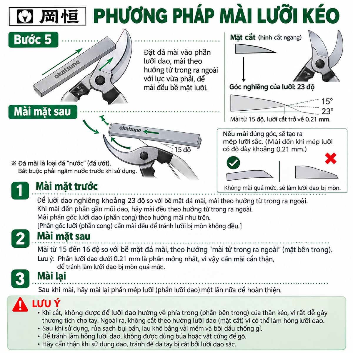 Đá Mài Kéo Okatsune No.412 Nhật Bản Chính Hãng