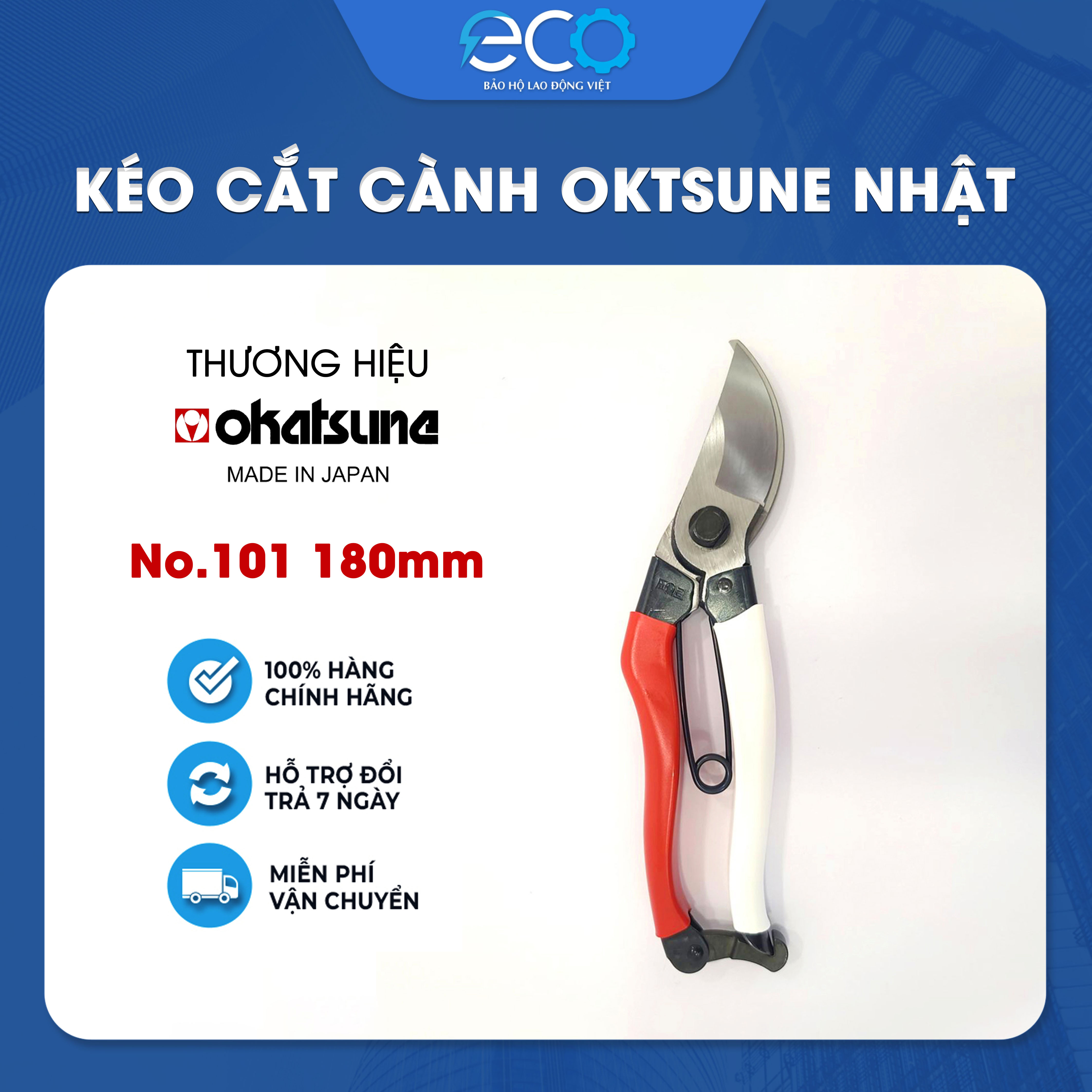 Kéo Cắt Cành Okatsune No.101 Nhật Bản 18cm – Thép Yasugi Cho Bàn Tay Nhỏ